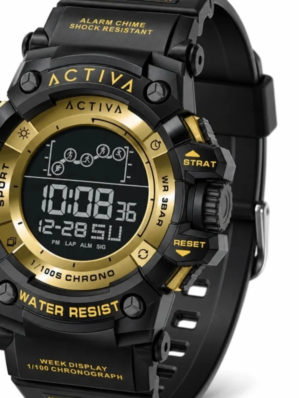 Activa X Summit Black and Gold Digital Sport Watch - ActiStyle